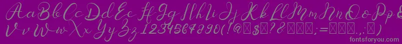 Senoritta Font – Gray Fonts on Purple Background
