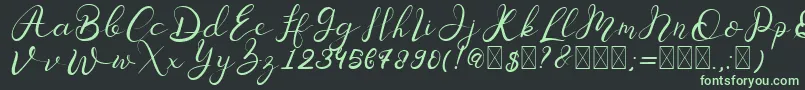 Senoritta Font – Green Fonts on Black Background