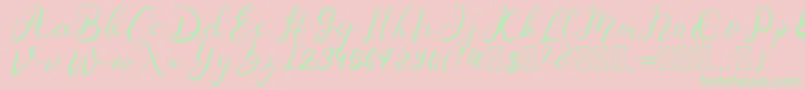 Senoritta Font – Green Fonts on Pink Background