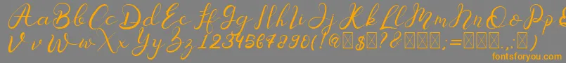 Senoritta Font – Orange Fonts on Gray Background