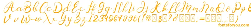 Senoritta Font – Orange Fonts on White Background