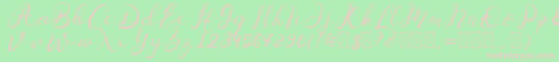 Senoritta Font – Pink Fonts on Green Background