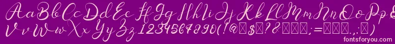 Senoritta Font – Pink Fonts on Purple Background