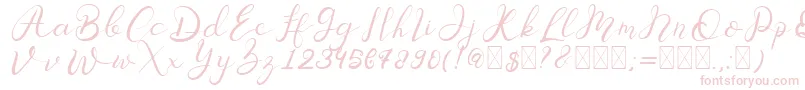 フォントSenoritta – ピンクのフォント