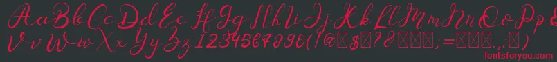 Senoritta Font – Red Fonts on Black Background