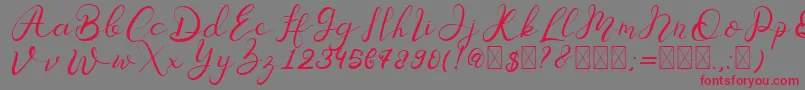 Senoritta Font – Red Fonts on Gray Background