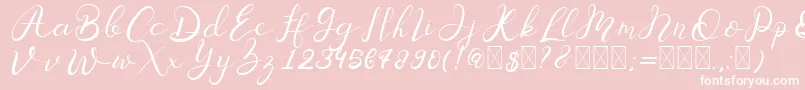 Senoritta Font – White Fonts on Pink Background