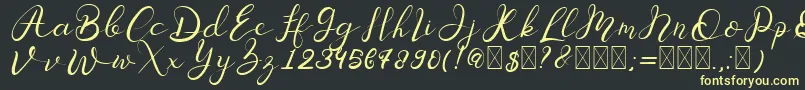 Senoritta Font – Yellow Fonts on Black Background