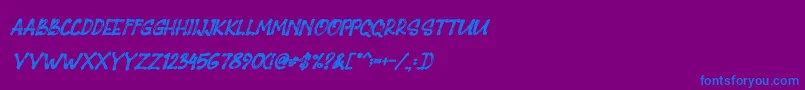 Sensaka Font – Blue Fonts on Purple Background