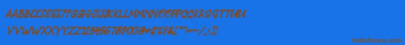 Sensaka Font – Brown Fonts on Blue Background