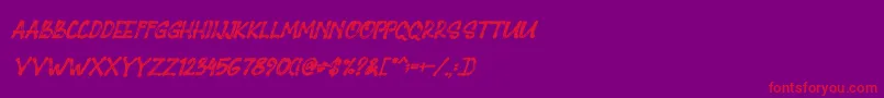 Sensaka Font – Red Fonts on Purple Background