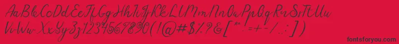 Sensitype Font – Black Fonts on Red Background