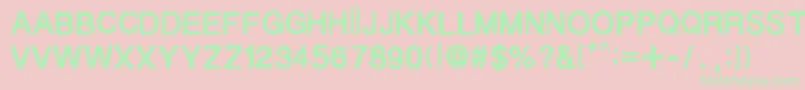 Sentencia Font – Green Fonts on Pink Background