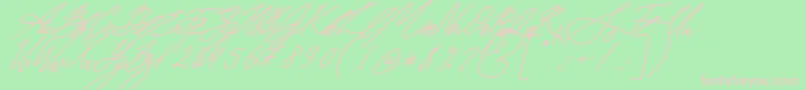 Police Seoul Script Bold Italic – polices roses sur fond vert