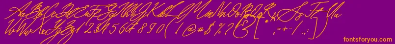 fuente Seoul Script Bold Italic – Fuentes Naranjas Sobre Fondo Morado