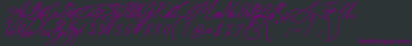 Seoul Script Bold Font – Purple Fonts on Black Background