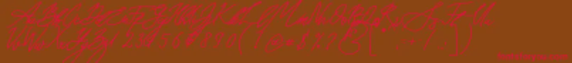 Шрифт Seoul Script Bold – красные шрифты на коричневом фоне