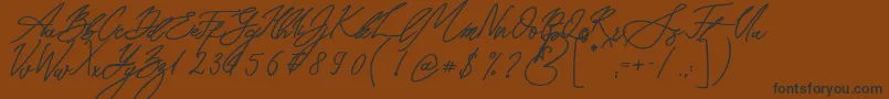 Seoul Script Bold-Schriftart – Schwarze Schriften auf braunem Hintergrund