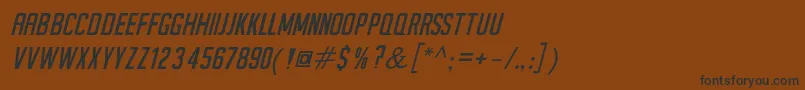 Шрифт SeilsSansItalic – чёрные шрифты на коричневом фоне