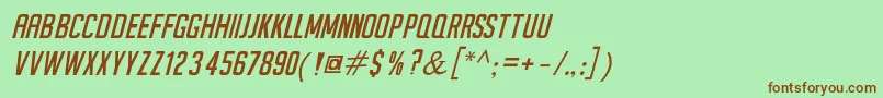 SeilsSansItalic Font – Brown Fonts on Green Background