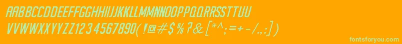 SeilsSansItalic Font – Green Fonts on Orange Background