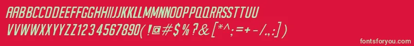 SeilsSansItalic Font – Green Fonts on Red Background