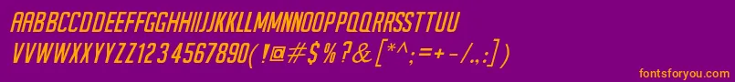 SeilsSansItalic Font – Orange Fonts on Purple Background