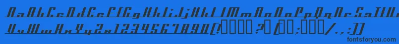 AmericanaDreamsExpanded Font – Black Fonts on Blue Background