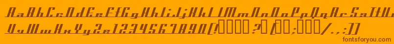 AmericanaDreamsExpanded Font – Brown Fonts on Orange Background