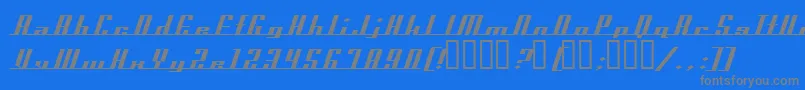 AmericanaDreamsExpanded Font – Gray Fonts on Blue Background