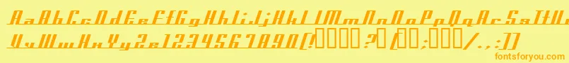 AmericanaDreamsExpanded Font – Orange Fonts on Yellow Background