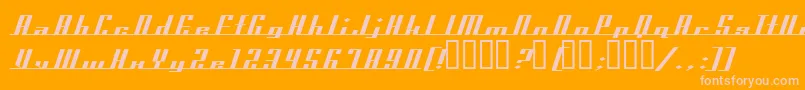 AmericanaDreamsExpanded Font – Pink Fonts on Orange Background