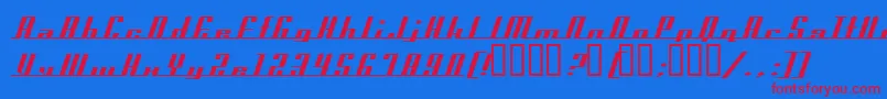 AmericanaDreamsExpanded Font – Red Fonts on Blue Background