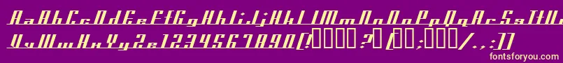 AmericanaDreamsExpanded Font – Yellow Fonts on Purple Background