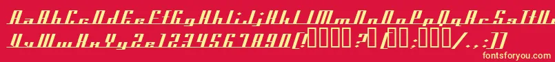 AmericanaDreamsExpanded Font – Yellow Fonts on Red Background