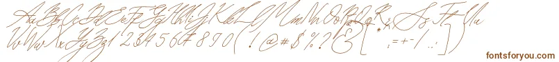 Czcionka Seoul Script Italic – brązowe czcionki na białym tle