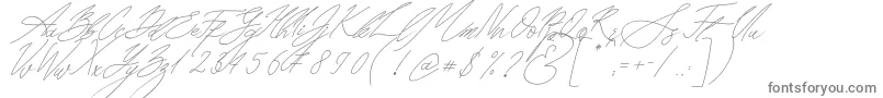 フォントSeoul Script Italic – 灰色のフォント