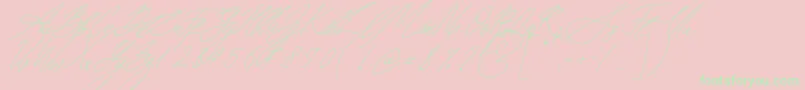 Seoul Script Italic Font – Green Fonts on Pink Background
