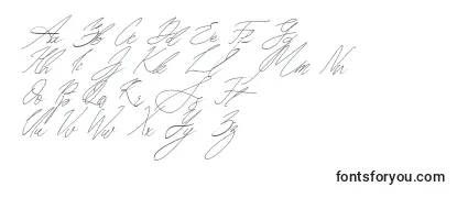Przegląd czcionki Seoul Script Italic