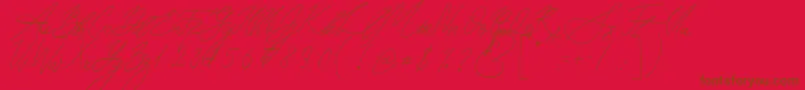 Seoul Script Font – Brown Fonts on Red Background