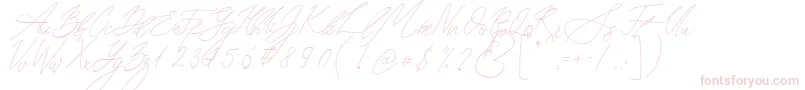 Seoul Script Font – Pink Fonts on White Background