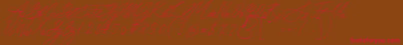Seoul Script Font – Red Fonts on Brown Background