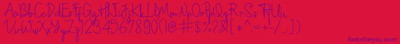 Sepagetty Font – Purple Fonts on Red Background