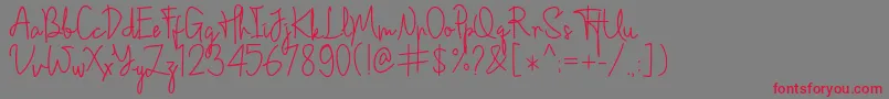 Sepagetty Font – Red Fonts on Gray Background