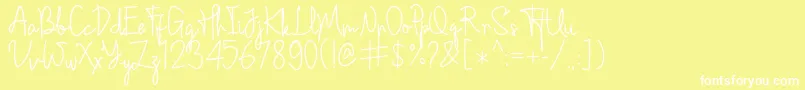 Sepagetty Font – White Fonts on Yellow Background
