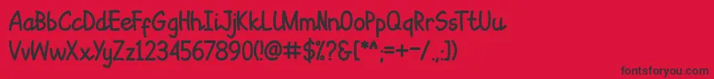 Sepet Font – Black Fonts on Red Background