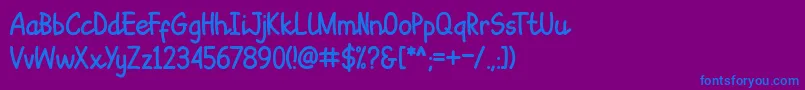 フォントSepet – 紫色の背景に青い文字