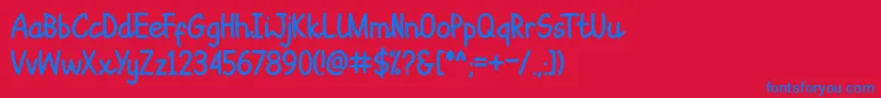 Sepet Font – Blue Fonts on Red Background