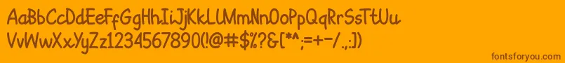 Sepet Font – Brown Fonts on Orange Background