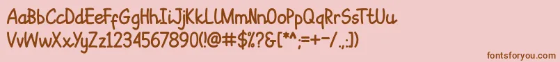 Sepet-fontti – ruskeat fontit vaaleanpunaisella taustalla